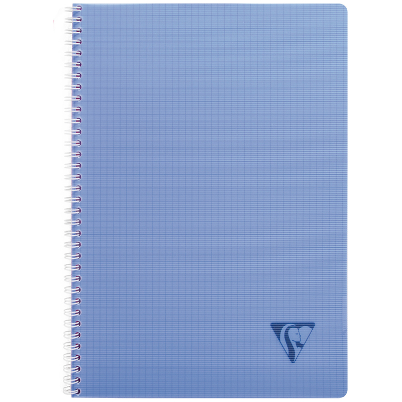 Тетрадь 90л., А4, клетка на гребне Clairefontaine "Linicolor", 90г/м2, пластиковая обложка, синяя