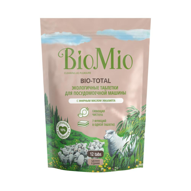 Таблетки для ПММ BioMio BIO-TOTAL с маслом эвкалипта 12шт/уп