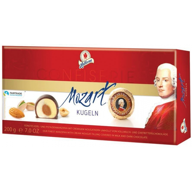 Набор конфет Halloren Моцарт марципан в шоколаде 200г 18 штxкор