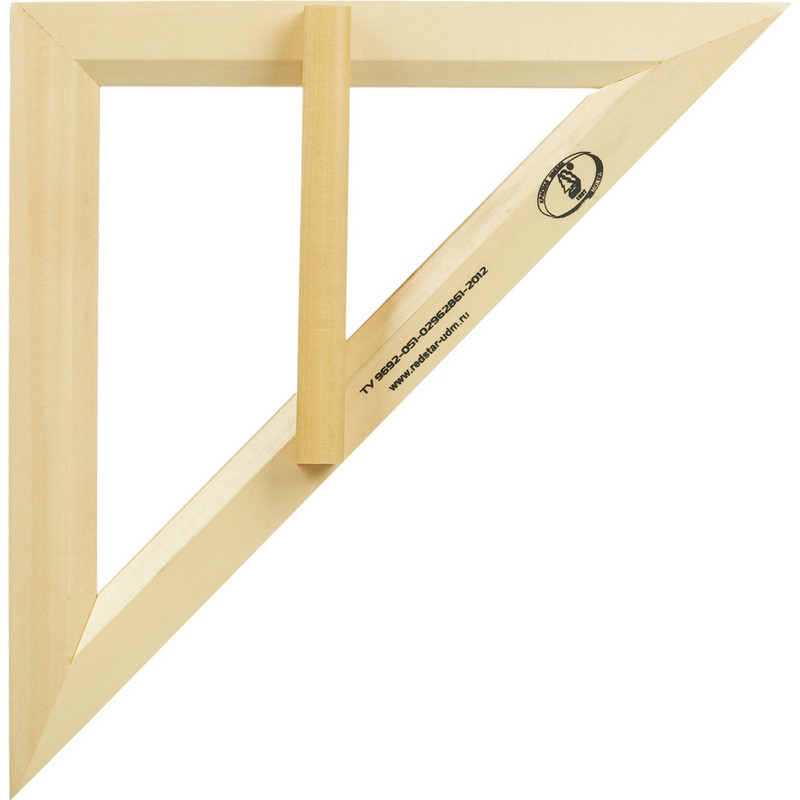 Треугольник для школьной доски деревянный равнобедр. 35см, Можга с370