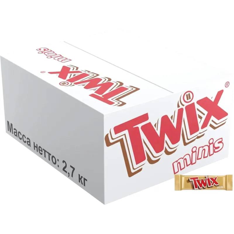 Шоколадный батончик Twix минис, 2,7кг/уп