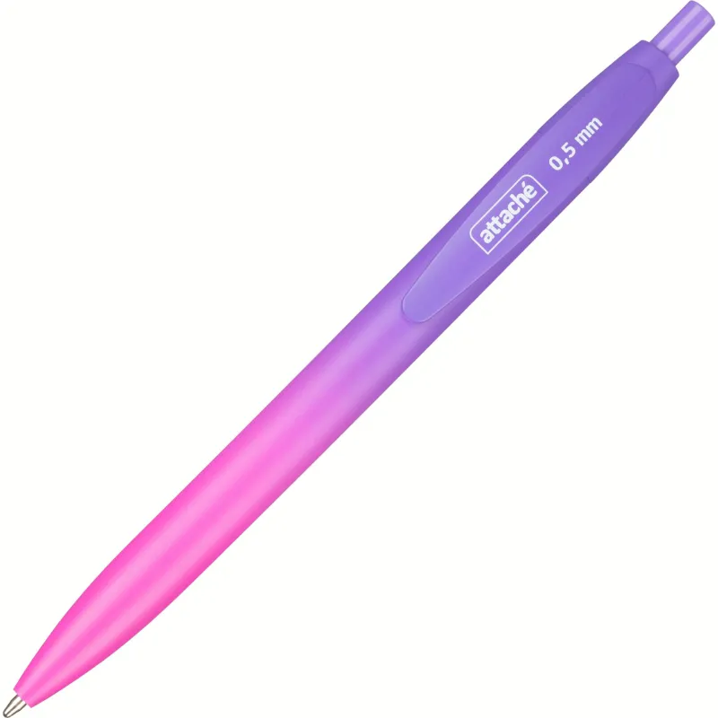 Ручка шариковая автоматическая Attache Градиент синяя корпус soft touch (толщина линии 0.5 мм)