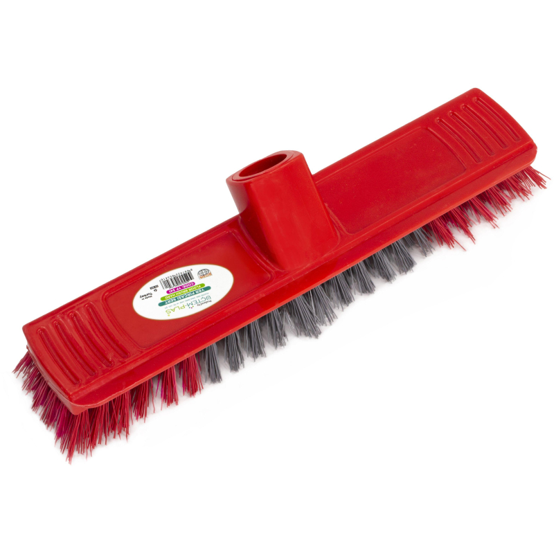 Щетка для пола A-VM YF341-R 25 см жесткая щетина красная