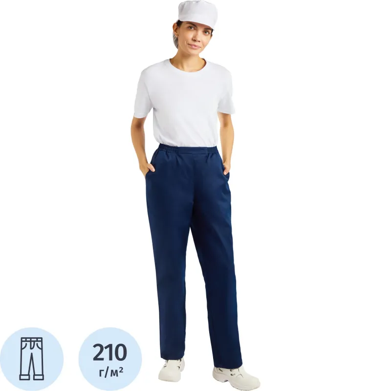 Брюки для пищевого пр-ва универс. у17-БР ХАССП (бр)син. (р.48-50) р.158-164