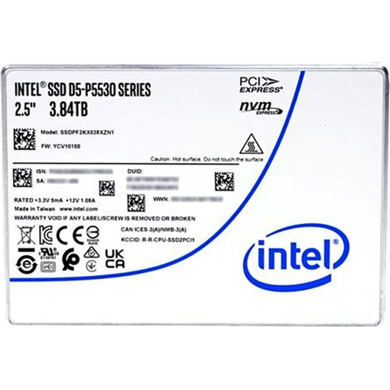 SSD накопитель Intel D5-P5530 3840Gb/2.5/R/W 6500/3500Mb (SSDPF2KX038XZN1)