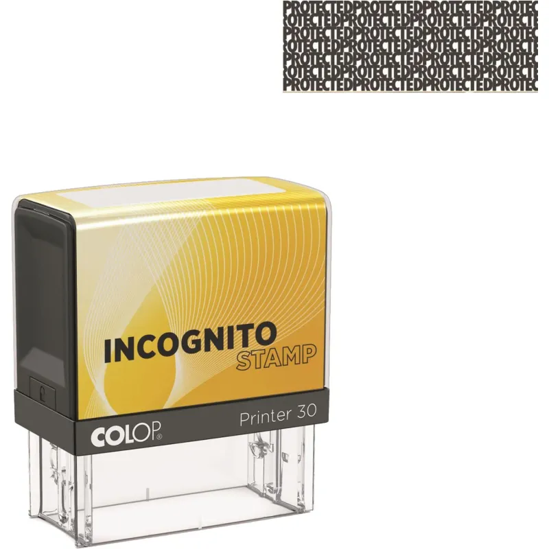 Штамп стандартный скрыв.текст *-ИНКОГНИТО Printer 30/L Incognito 47х18мм Col