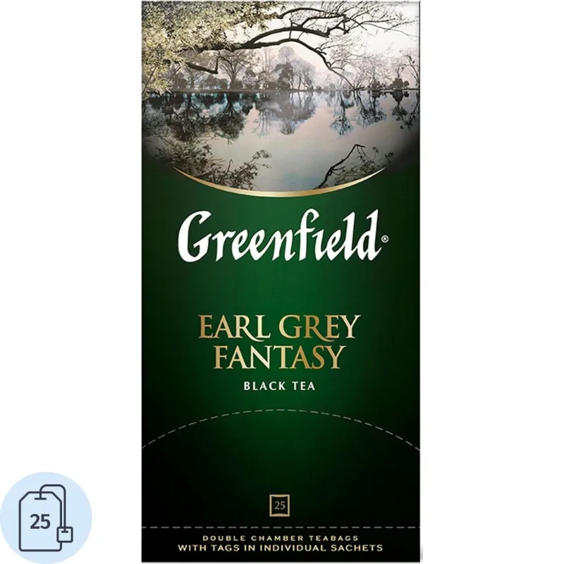 Чай Greenfield Earl Grey Fantasy черный фольгир.25пак/уп