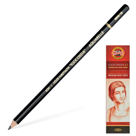 Карандаш чернографитовый, акварельный, художественный, KOH-I-NOOR, 1 шт., "Gioconda", 2B, заточенный, картонная коробка, 880002B00