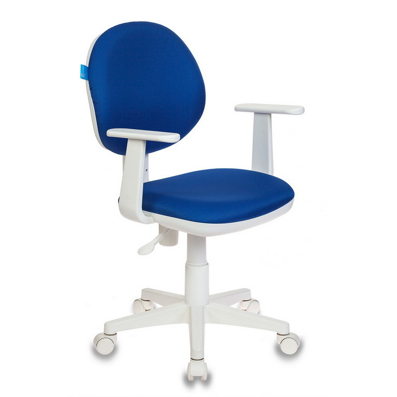 Кресло VB_Детское CH-W356AXSN/15-10 ткань синяя, пластик бел.