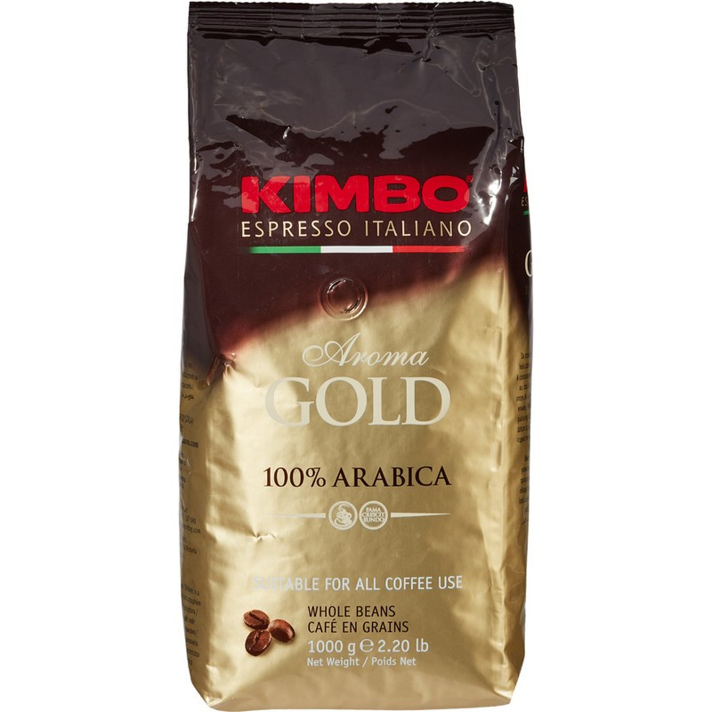 Кофе Kimbo Aroma Gold 100% арабика в зернах, 1кг