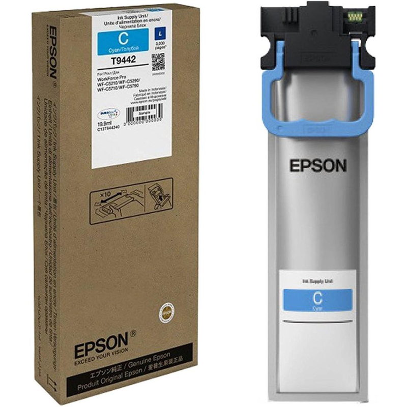 Картридж струйный Epson T9442 C13T944240 голубой для WF-C5xxx