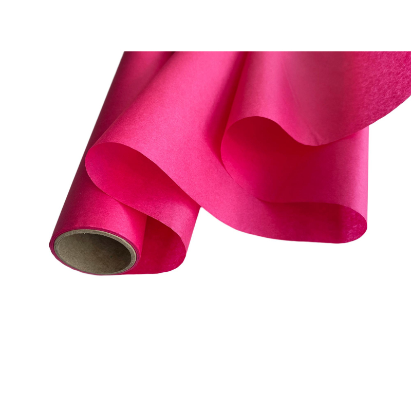 Бумага упаковочная оберточная в рулоне 5м, ярко-розовая 1100512