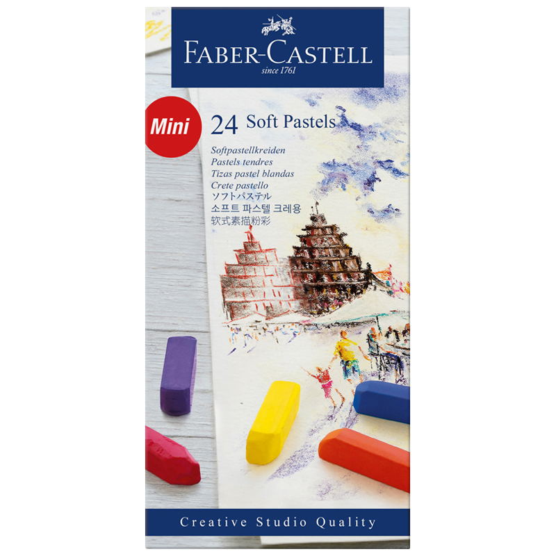 Пастель Faber-Castell "Soft pastels", 24 цвета, мини, картон. упак.