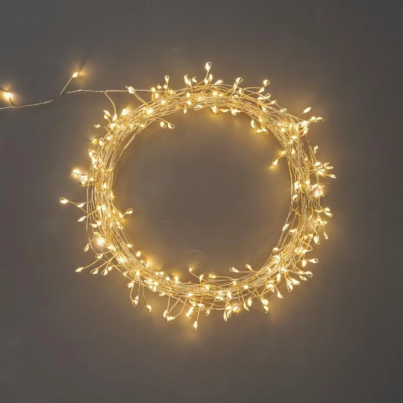 Гирлянда светодиодная роса Фейерверк с контр 20м, 500LED, теп бел 303-446