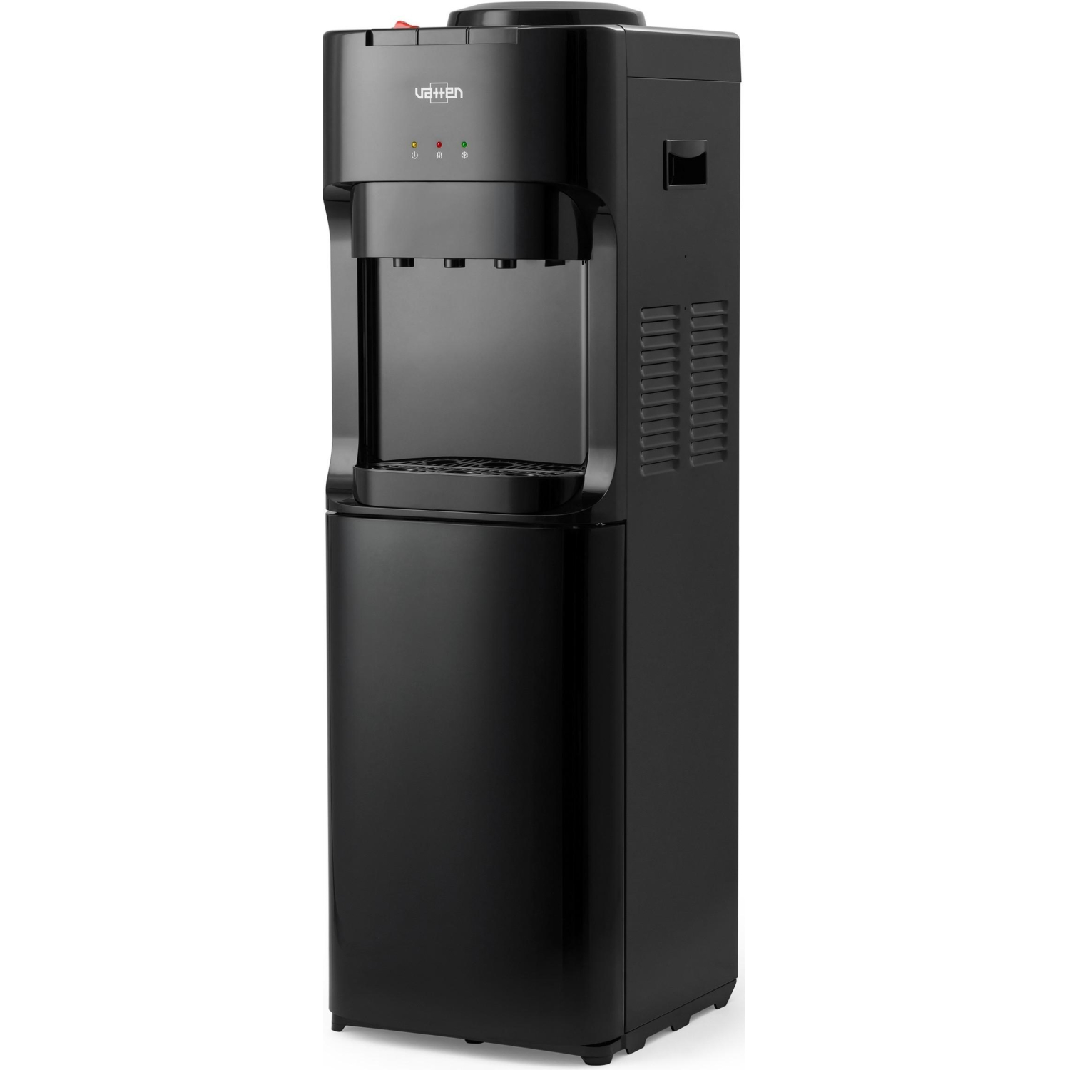 Кулер для воды VATTEN V45NKB напольный, компрессорный, черный, холодильник