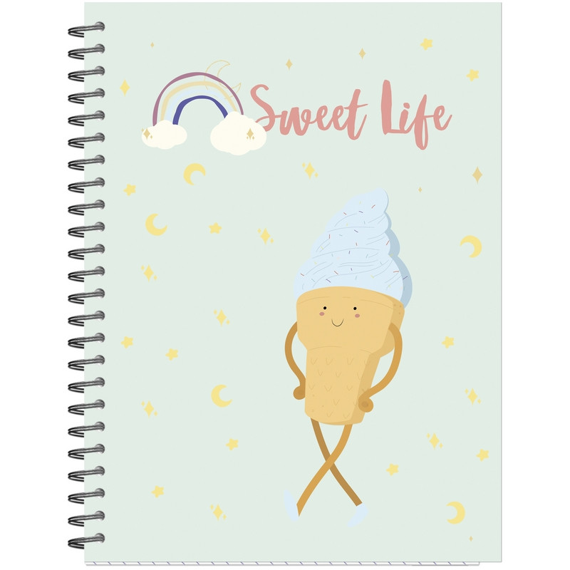 Бизнес-тетрадь креативная Attache Selection Sweet Life Мороженое А5 96 листов разноцветная в клетку