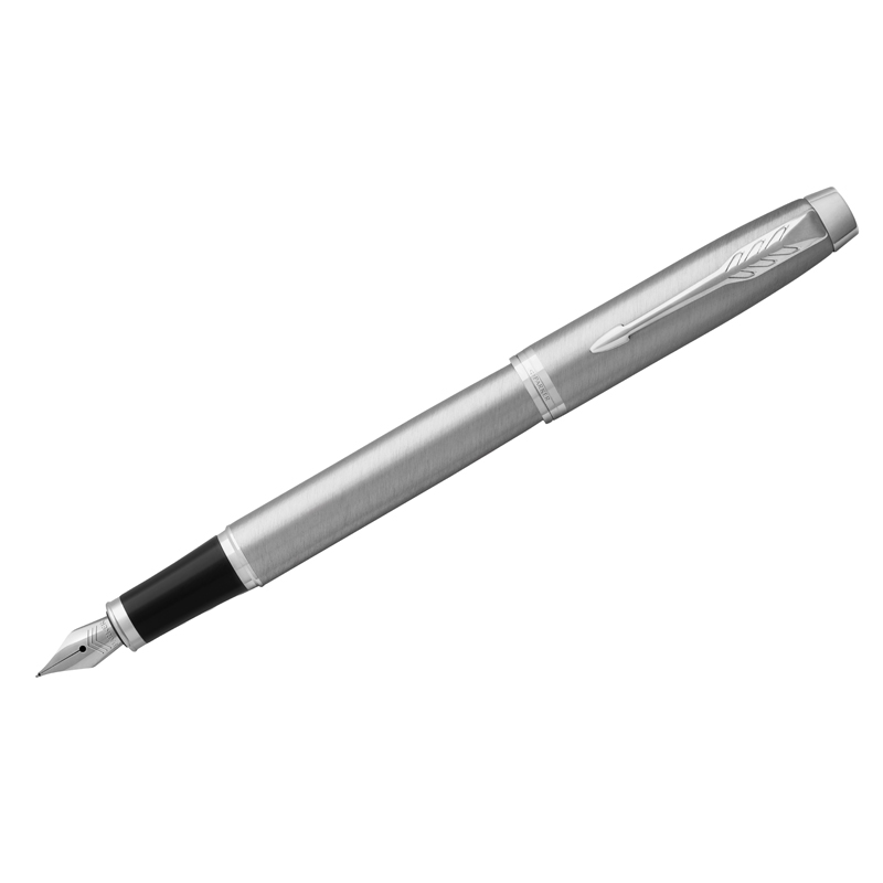 Ручка перьевая Parker "IM Essential Stainless Steel CT" черная, 0,8мм, подарочная упаковка