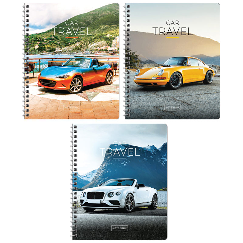 Тетрадь 48л., А5, клетка на гребне ArtSpace "Авто. Car travel", глянцевый уф-лак