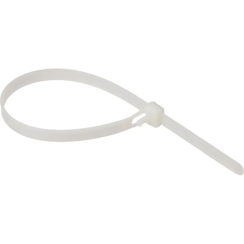 Хомут стяжка нейлоновая многораз TOPFORT 8х250 (7,2х250 мм) белый 100 шт/уп