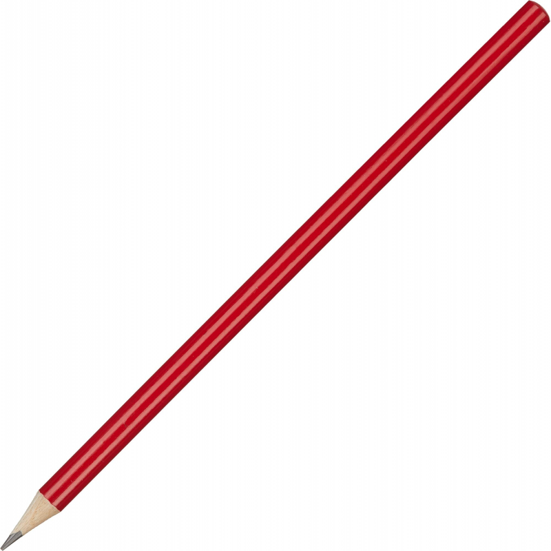 Карандаш чернографитный Attache, 177 мм круглый, HB, красный корп. под лого