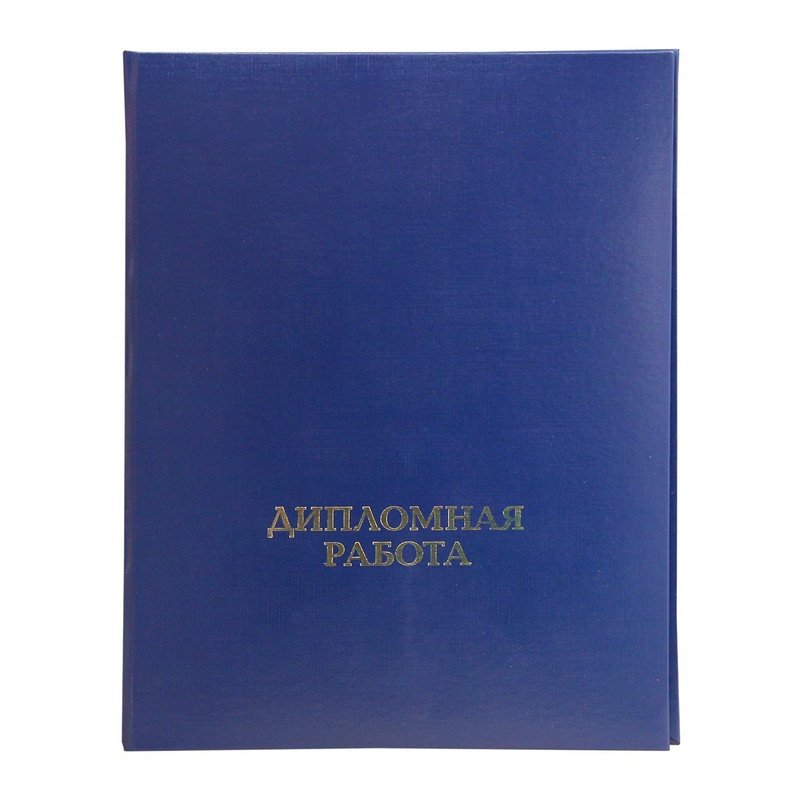 Папка для дипломных работ ДИПЛОМНАЯ РАБОТА А4 бумвинил, шну р., синяя