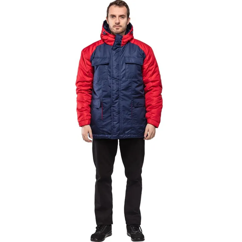 Куртка рабочая зимняя з41-КУ цв. синий/красный (р.44-46) 182-188