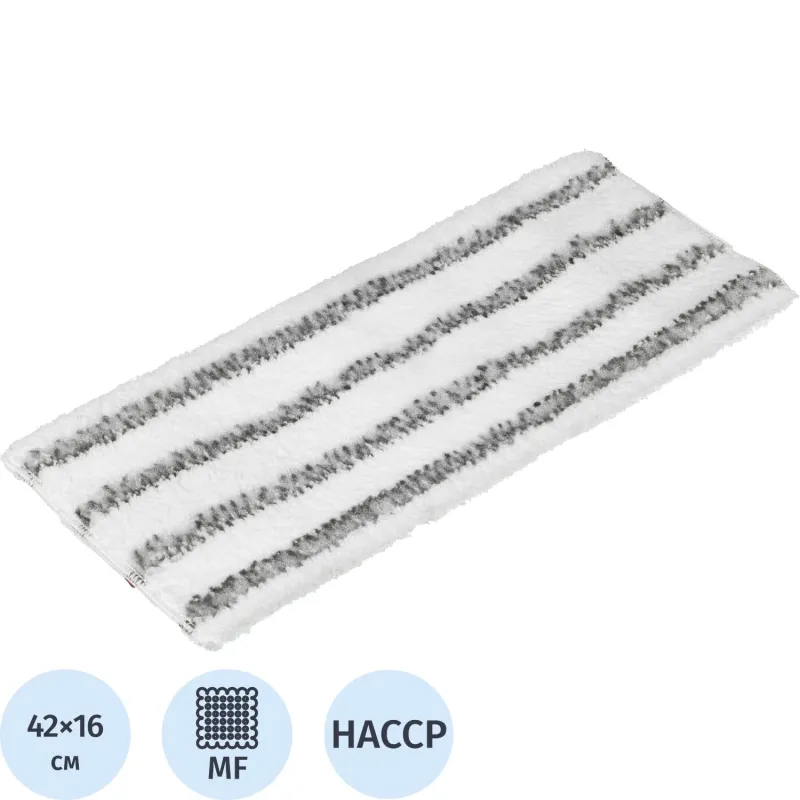 Насадка МОП микрофибра с полосами скольжения (крепление карман-язык) 40 см