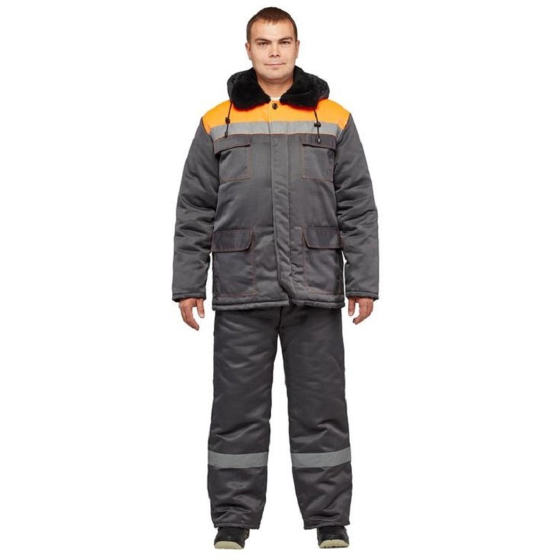 Костюм рабочий зимний муж з35-КПК сер/оранж ( 44-46) 182-188 (Арсенал-СП)