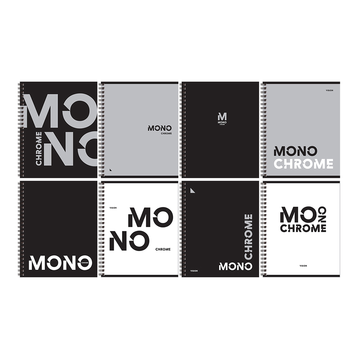 Тетрадь 96л., А5, клетка на гребне BG "MonoChrome", двойная обложка Тетрадь 96л., А5, клетка на гребне BG "MonoChrome", двойная обложка