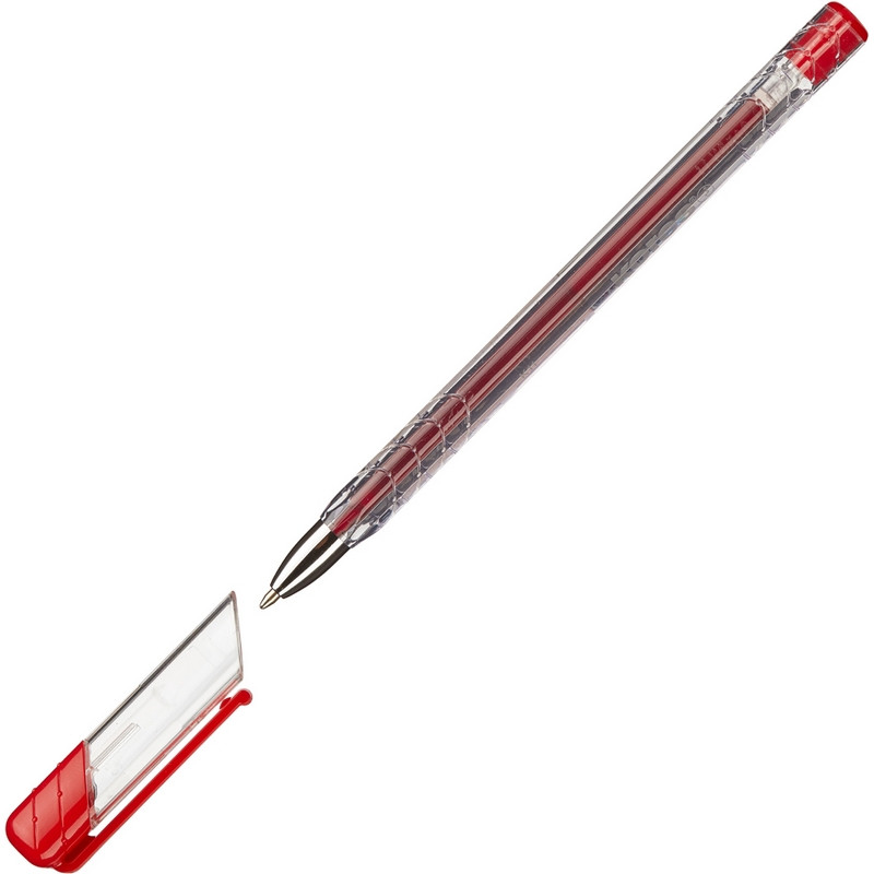 Ручка шариковая неавтоматическая KORES К11 неавт M(1мм) масляная, красная