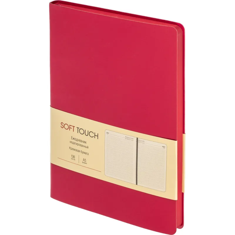 Ежедневник недатированный А5 136л  SOFT TOUCH интеграл.розовый ЕКСТ52513608
