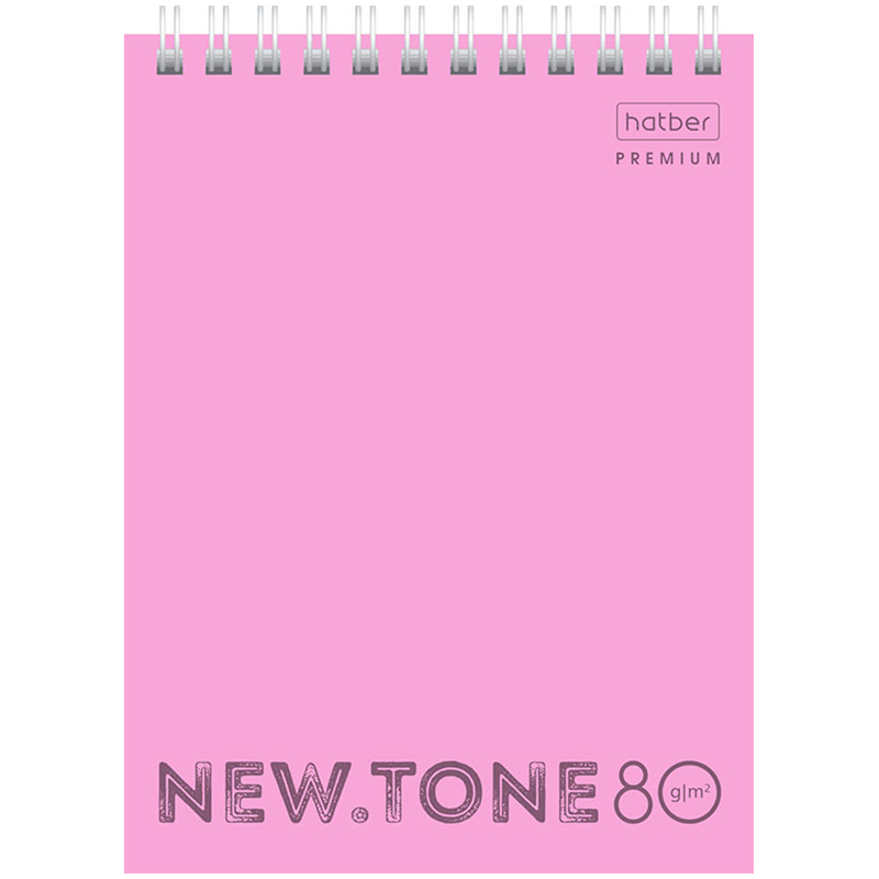 Блокнот А6 80л. на гребне Hatber "Newtone Pastel. Пион", 80г/м2, пластиковая обложка