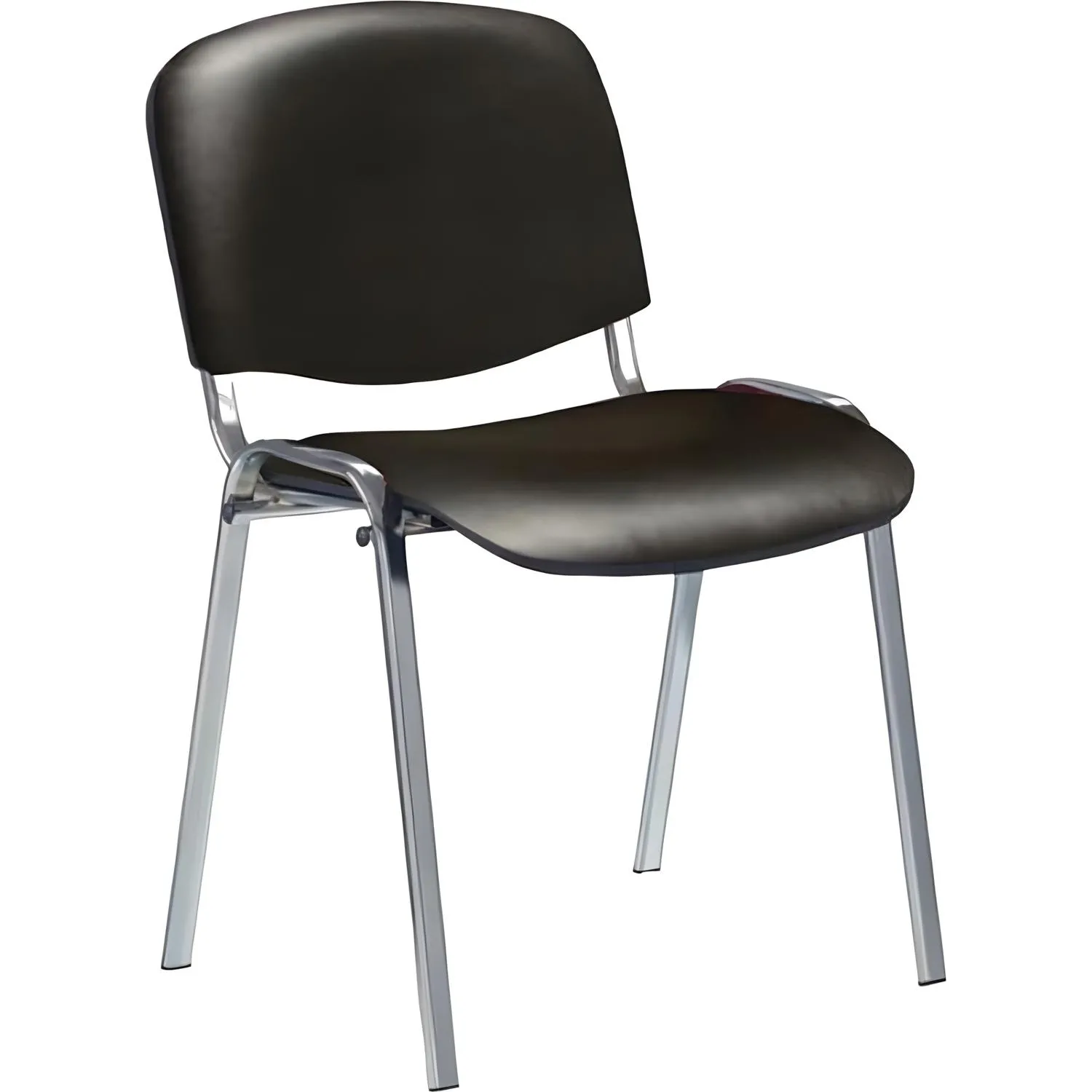 Стул офисный Изо черный (искусственная кожа, металл хромированный)