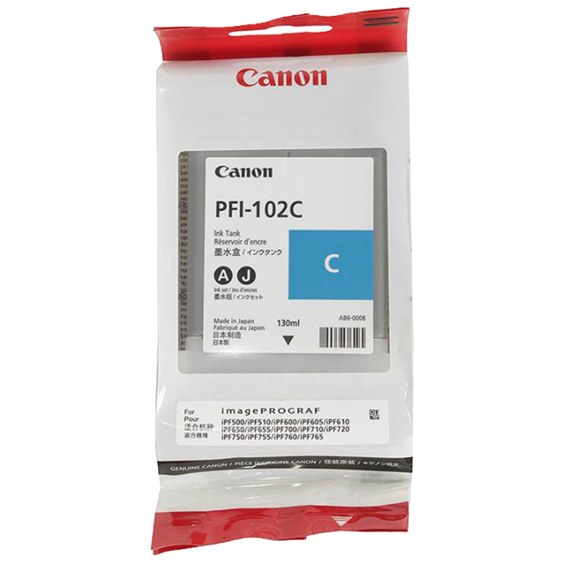 Картридж струйный Canon PFI-102C (0896B001) гол. для IPF500/600/700