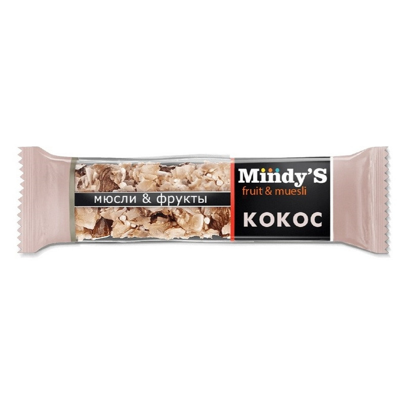 Батончик мюсли Mindy's с кокосом 35 г (30 штук в упаковке)