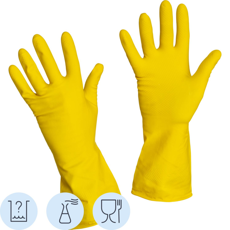 Перчатки латексные Gward LOTOS G60 60 гр желтые р.7