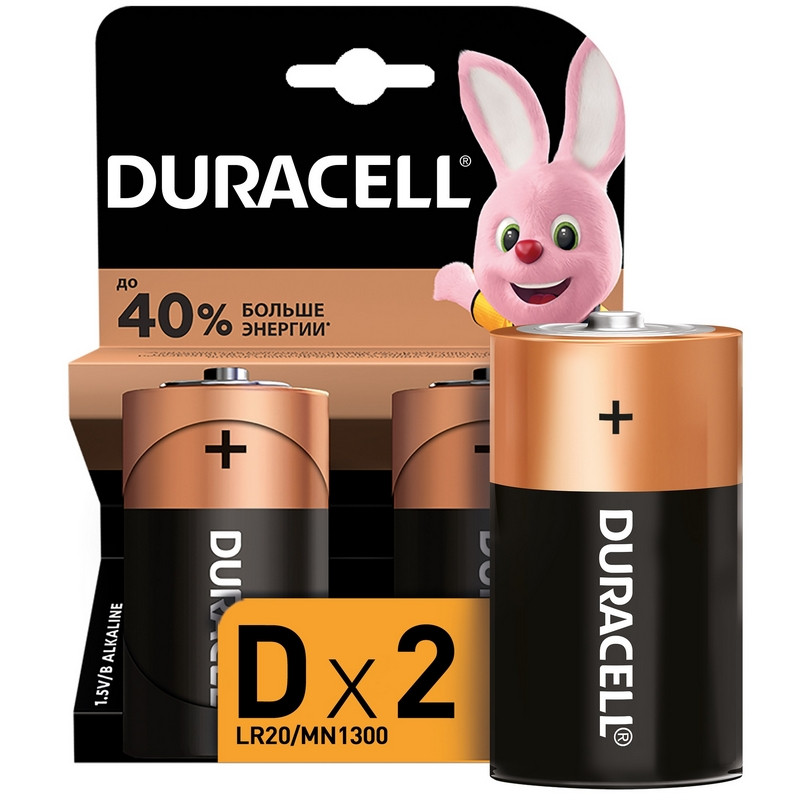 Батарея DURACELL D/LR20-2BL BASIC бл/2