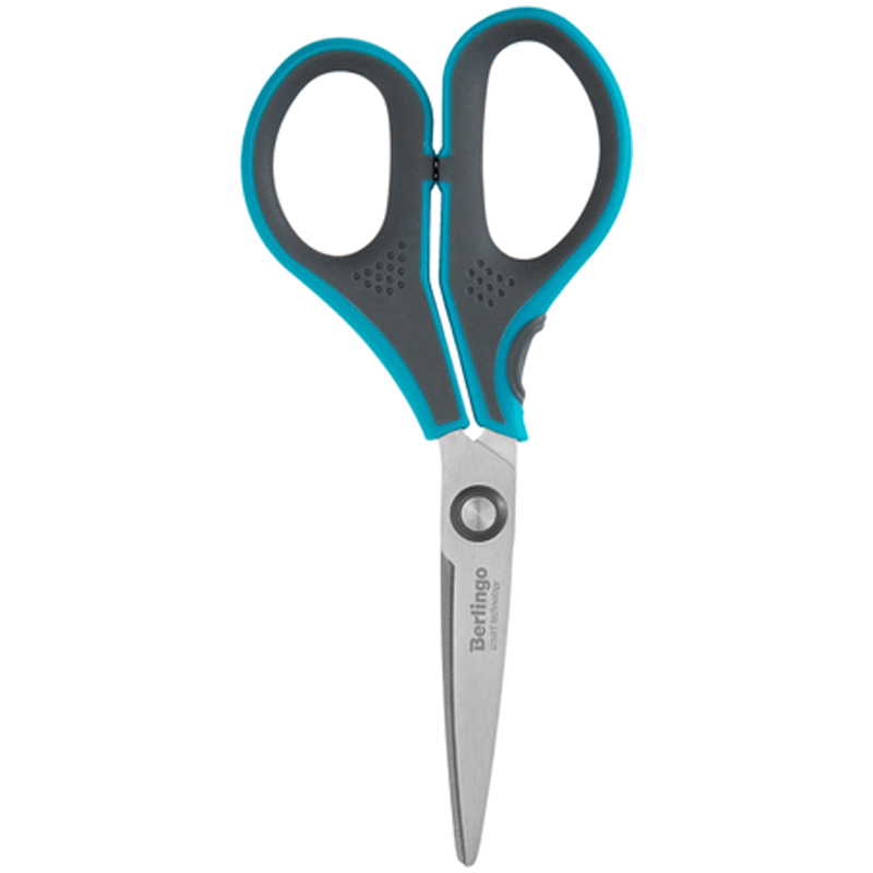 Ножницы Berlingo "Smart tech", 15см, синие, европодвес