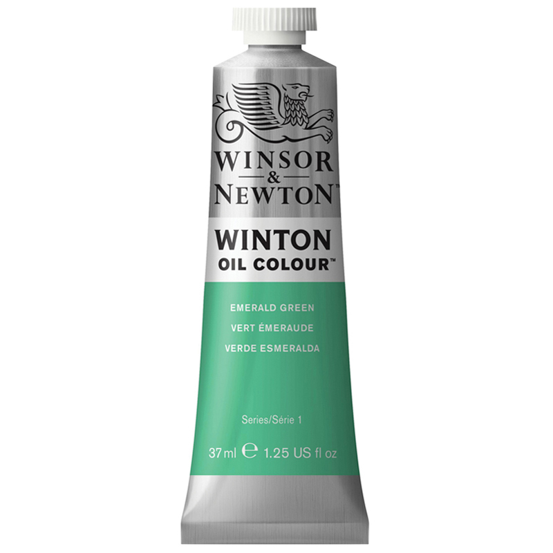 Краска масляная художественная Winsor&Newton "Winton", 37мл, туба, зеленый изумруд