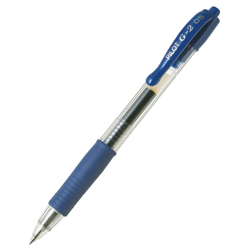 Ручка гелевая автоматическая PILOT BL-G2-5 резин.манжет.синяя 0,3мм Япония