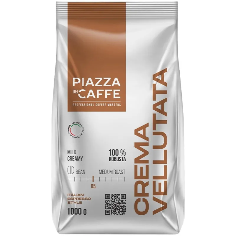 Кофе Piazza Del Caffe Crema Vellutata в зернах, 1кг