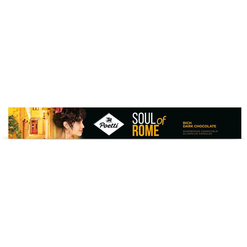 Кофе в капсулах Poetti Soul of Rome (Nespresso Original), 5,3грx10шт/уп