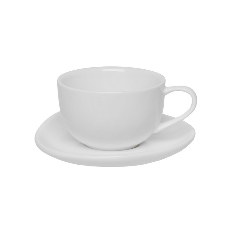 Кофейная пара 90мл фарфор Royal White белая TUDOR (TU9999-2)