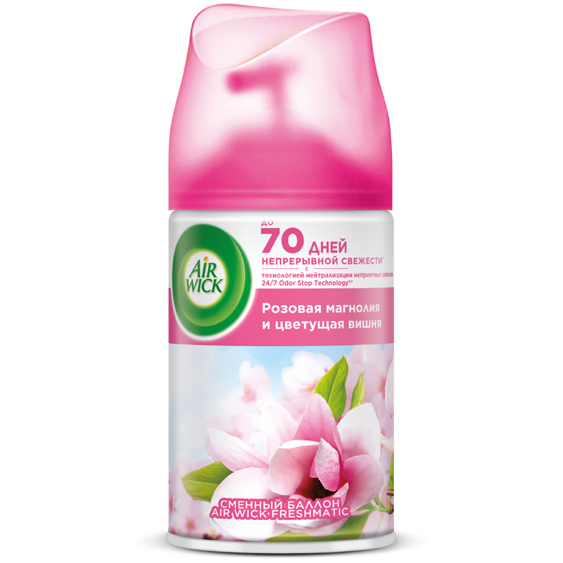 Сменный баллон для освежителя воздуха Airwick Freshmatic "Pure. Магнолия и вишня", 250мл