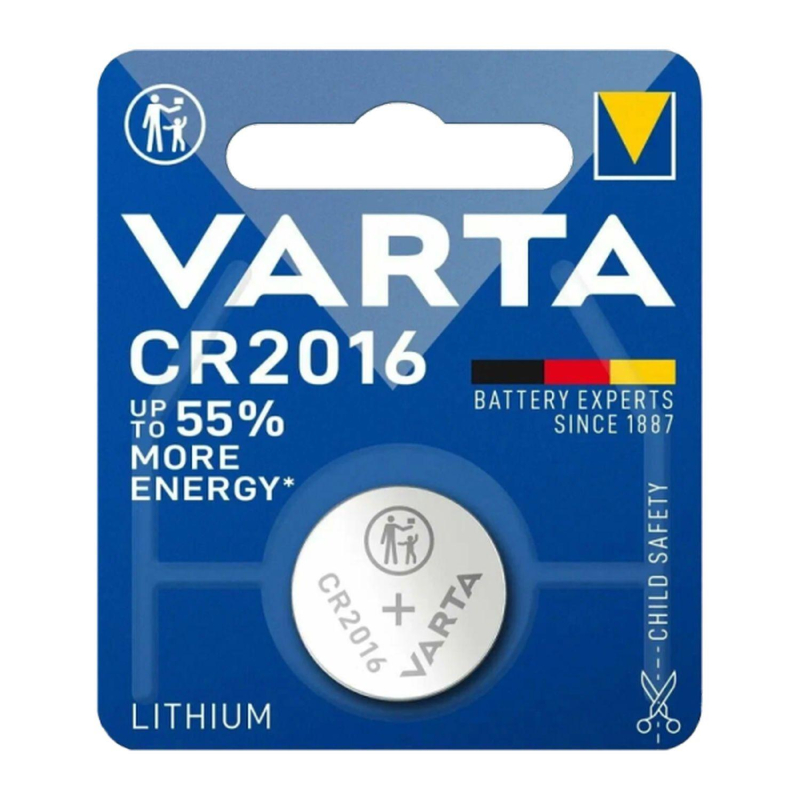 Батарейка Varta ELECTRONICS CR2016 BL1 Lithium 3V (6016) (6016101401)