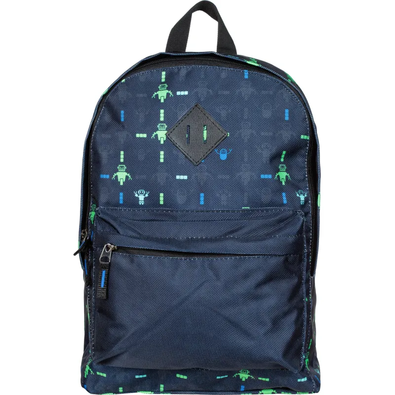 Рюкзак Shape Robot паттерн черный, 1 отд., 3 кармана