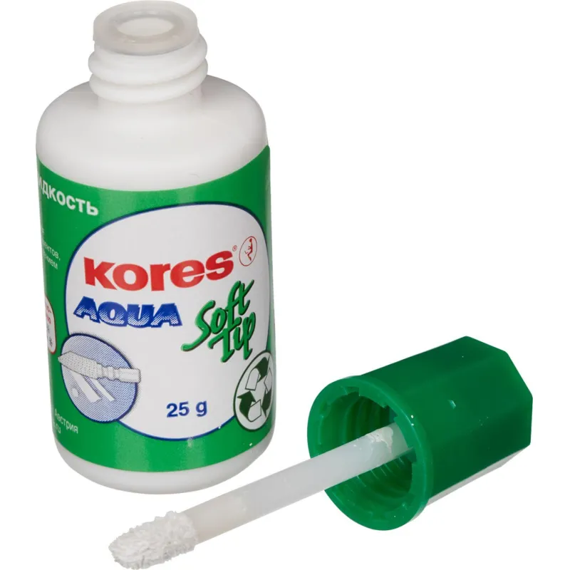 Корректирующая жидкость на водной основе 25мл KORES Soft Tip AQUA с порол.кис '69418