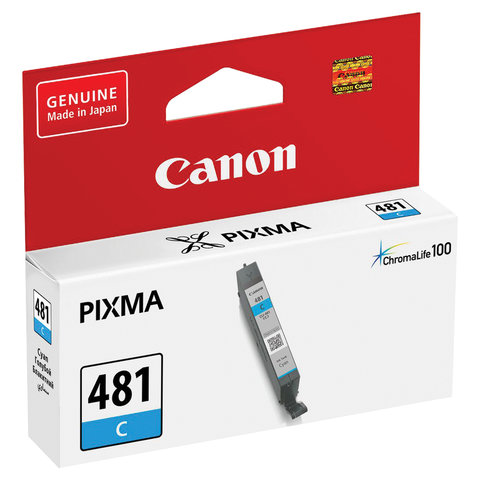 Картридж струйный CANON (CLI-481C) для PIXMA TS704/TS6140, голубой, ресурс 257 страниц, оригинальный