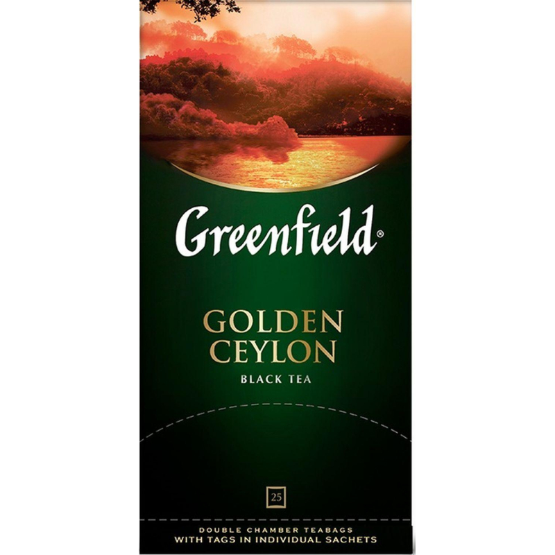 Чай Greenfield Golden Ceylon черный фольгир.25пак/уп