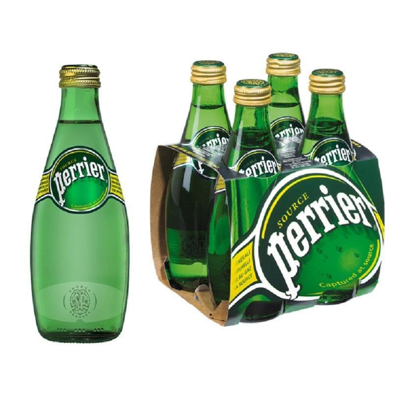 Вода минеральная Perrier стекл.бут.0,33л газ. 4шт/уп